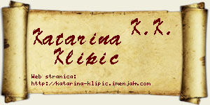 Katarina Klipić vizit kartica